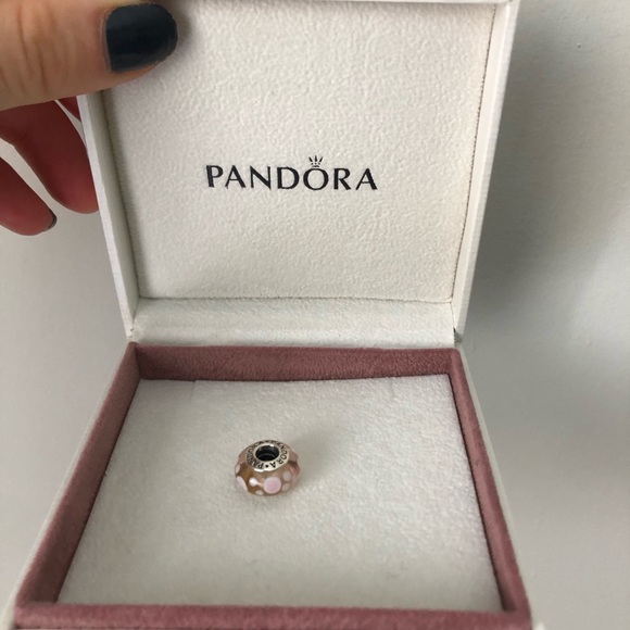 Authentic Pandora glass pink Murano charm. - Picture 3 of 4
